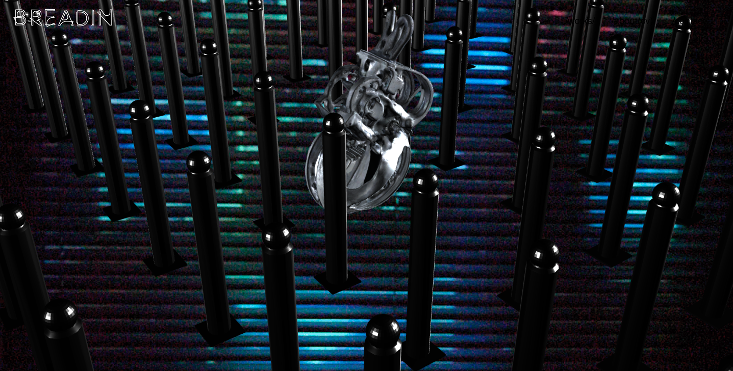 Interactive homepage with 3D object