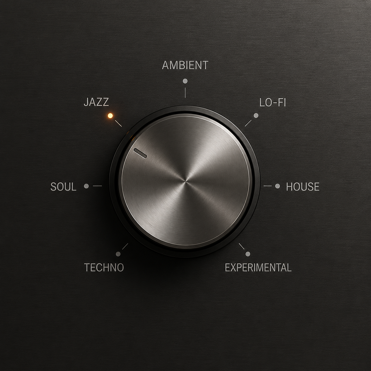 wash.wav dial interface for selecting music genre